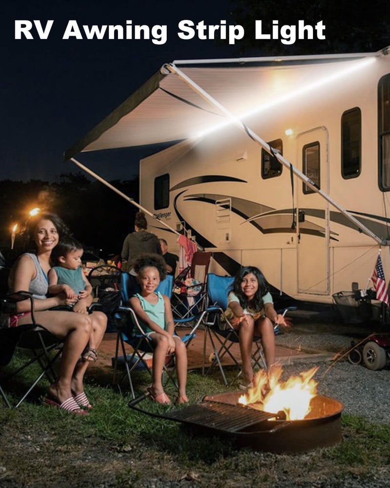 LLTOP Store RV Awning Lights 12vdc 20ft White Exterior LED Strip Outdoor Camper Waterproof IP67 Motorhome Travel Trailer Canopy RV Underglow Tape Lights - Image 4